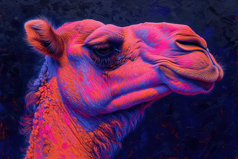 Neon Kamel von Kunst Laune