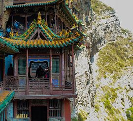 Hangende tempel in Datong, China von Cecile van Essen