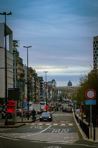 De avond valt in Brussel