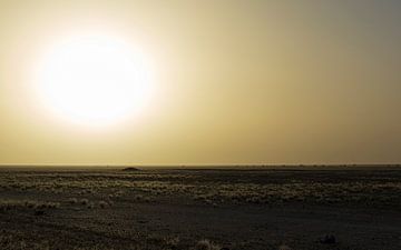 Sonnenschein in der Sahara während eines Sandsturms