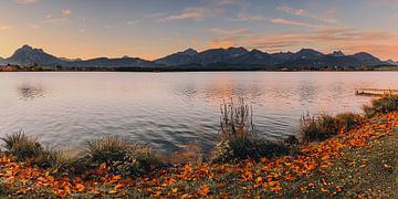 Photo panoramique du lac Hopfensee, en Bavière sur Henk Meijer Photography