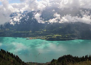 Green mountains and blue lakes in Switzerland by Yara Terpsma