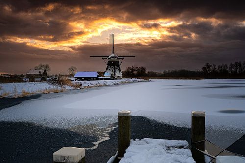 Windmill Zevenhuizer Verlaat in the snow III