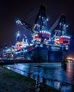Sleipnir and Thialf in the port of Rotterdam by Dennis Donders thumbnail