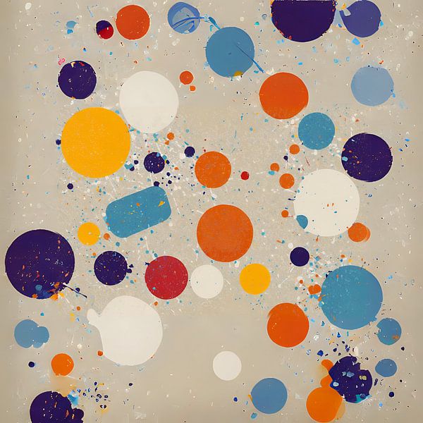 Schilderij Abstract Dots Point van ComfortQ