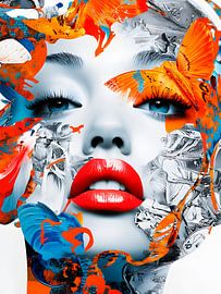 Abstract Modern Portrait of a Woman by Online Arts