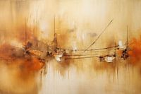Abstract, aardetinten, schilderij
