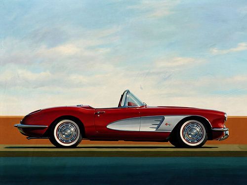 Chevrolet Corvette C1 Art Vintage Auto Schilderij
