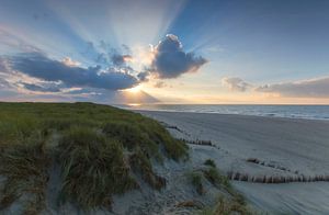 Landscape, beach at sunset sur Marcel Kerdijk