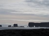 Ondergaande zon in Ijsland