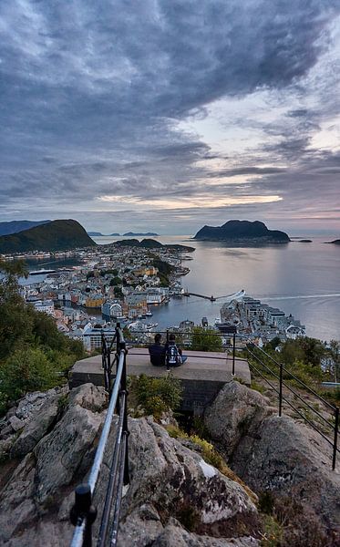 View over Ålesund and Godøy from Aksla Mountain, Norway by qtx