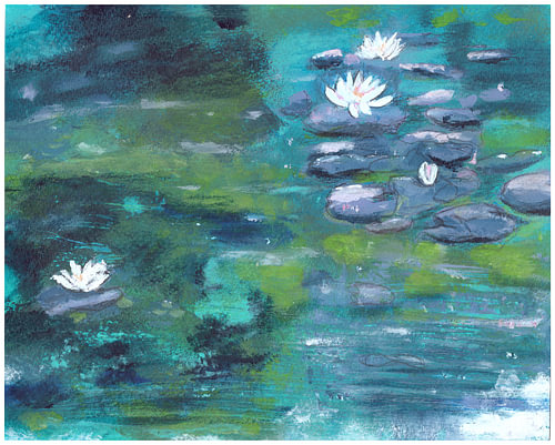 Les eaux calmes en pleine floraison.
