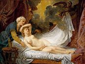 Jean-Baptiste Greuze, Aegina bezocht door Jupiter - ca. 1767–69 van Atelier Liesjes thumbnail