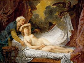 Jean-Baptiste Greuze, Aegina bezocht door Jupiter - ca. 1767–69 van Atelier Liesjes