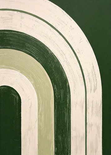 modern art abstract green japandi 4