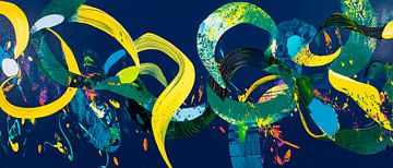 Colourful abstract lines and shapes by Poster Art Shop