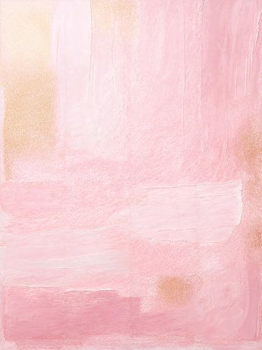 Sanftes Glühen: Rosa Abstraktes mit Gold