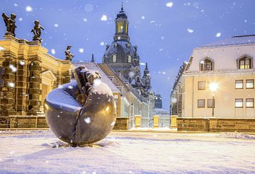 Dresden in de winter van Sergej Nickel