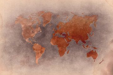 World map 28 #map #worldmap van JBJart Justyna Jaszke