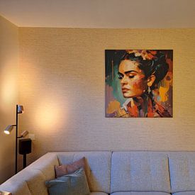 Customer photo: Modern portrait of Frida by Roger VDB, on ArtFrame