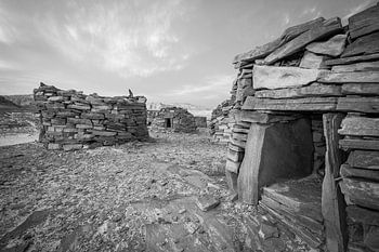 Die Gebäude von Nawamis in der Sinai-Wüste in Ägypten.