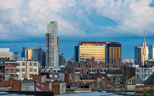 Brussels zakendistrict (Blauwe uurtje) van Werner Lerooy