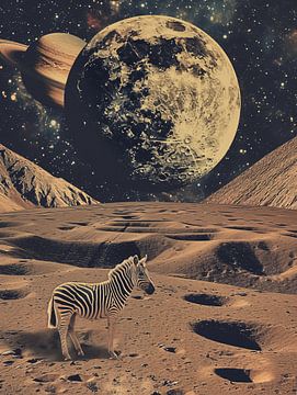 Zebra Lost In Space | 50e Science Fiction van Frank Daske | Foto & Design