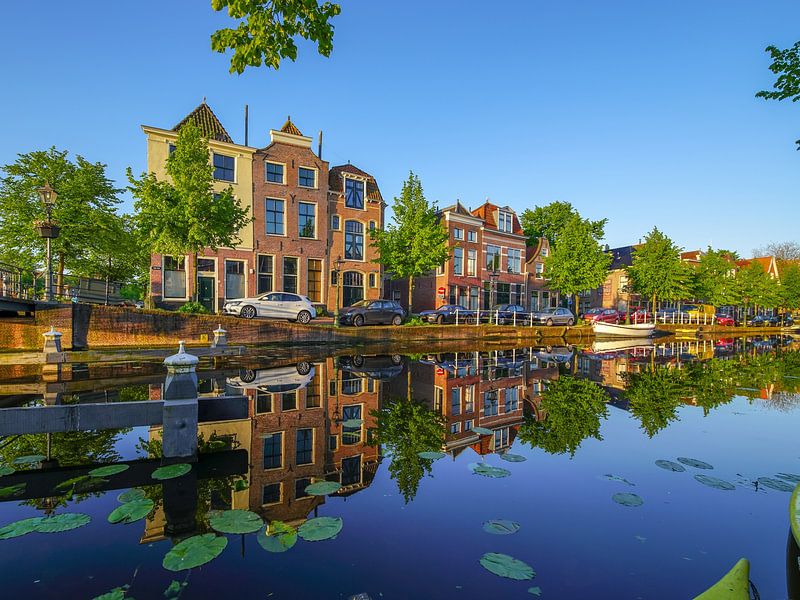 Leidse gracht op een zomerse ochtend van Dirk van Egmond