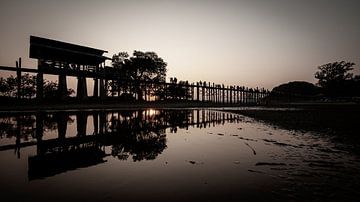 The U Bein Bridge in Myanmar by Roland Brack