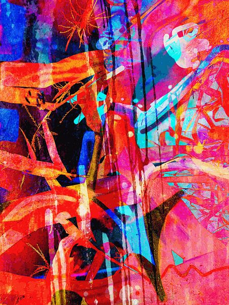 Modernes, abstraktes digitales Kunstwerk - Beautifully Broken von Art By Dominic