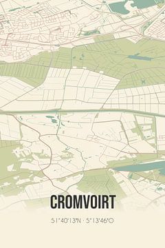 Carte ancienne de Cromvoirt (Brabant septentrional) sur Rezona