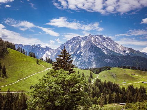 Uitzicht op de Watzmann in de Berchtesgadener Alpen