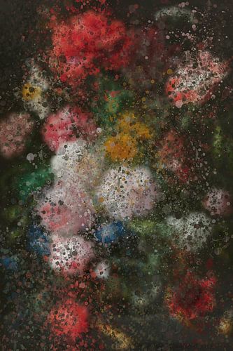Stilleven met bloemen in een vaas, Jan Davidsz. de Heem | Splatterversion van MadameRuiz