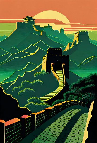 The Great Wall of China - Pop Art by drdigitaldesign