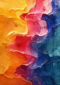 Abstraktes Gemälde Bunt Modern No 7