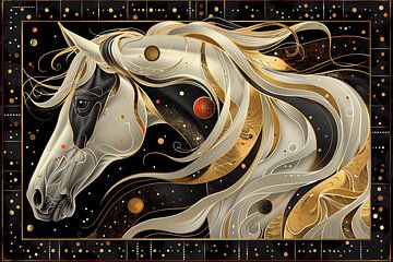 Sternenglanz Pferd - Moderne Eleganz für Sammler von Tierkunst von Felix Brönnimann