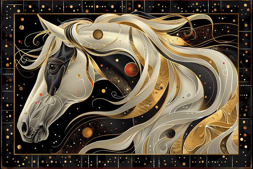 Starshine horse - Modern elegance for collectors of animal art by Poster Art Shop
