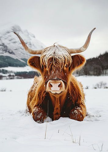 Schotse Hooglander Hoogland Koe