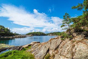 Landscape on the Riveneset peninsula in Norway