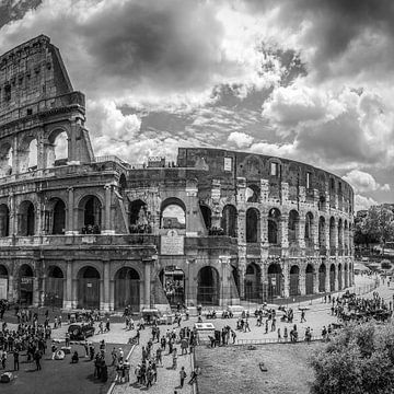 Italië in vierkant zwart wit, Rome