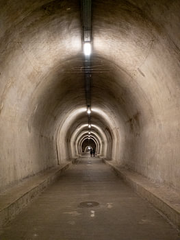 In the tunnel