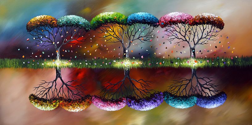 Colorful Seasons by Gena Theheartofart