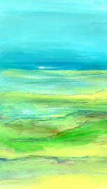 Simple 1 Landscape Yellow Turquoise by Claudia Gründler