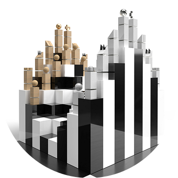 Schaakbord op een rots