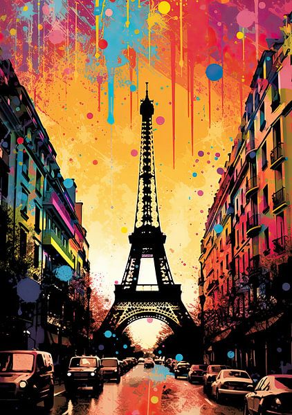 Paris Poster Pop Art by Niklas Maximilian