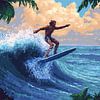 Surf Poster Surf Pixel Art sur Niklas Maximilian
