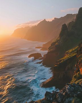 Magische zonsondergang, Madeira van fernlichtsicht