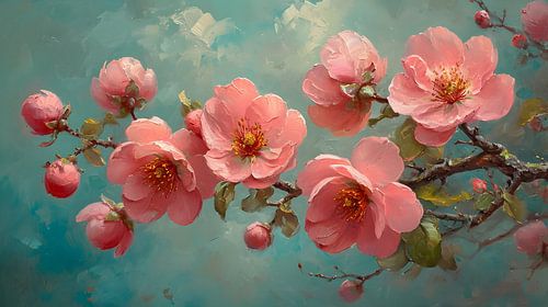 Roze bloesemtak