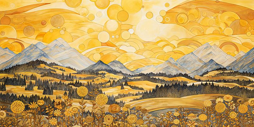 Abstract berglandschap van Imagine