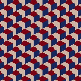 Modern abstract geometric pattern in retro style no. 10 by Dina Dankers